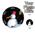 Lonely snowman Playing Cards 54 (Round) 