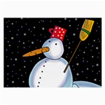Lonely snowman Large Glasses Cloth