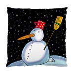 Lonely snowman Standard Cushion Case (Two Sides)