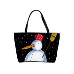 Lonely snowman Shoulder Handbags