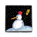 Lonely snowman Memory Card Reader (Square)