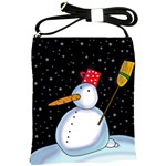 Lonely snowman Shoulder Sling Bags