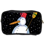 Lonely snowman Toiletries Bags