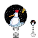 Lonely snowman Stainless Steel Nurses Watch