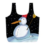 Lonely snowman Full Print Recycle Bags (L) 