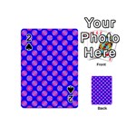 Bright Mod Pink Circles On Blue Playing Cards 54 (Mini) 