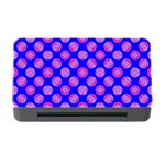 Bright Mod Pink Circles On Blue Memory Card Reader with CF
