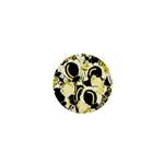 Yellow abstract garden 1  Mini Buttons