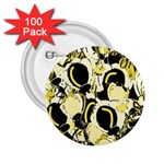 Yellow abstract garden 2.25  Buttons (100 pack) 