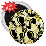 Yellow abstract garden 3  Magnets (100 pack)
