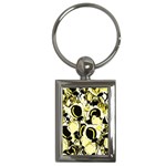 Yellow abstract garden Key Chains (Rectangle) 