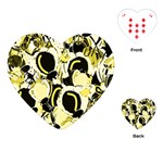 Yellow abstract garden Playing Cards (Heart) 