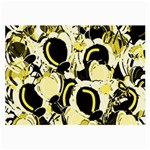 Yellow abstract garden Large Glasses Cloth