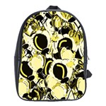 Yellow abstract garden School Bags(Large) 