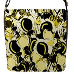 Yellow abstract garden Flap Messenger Bag (S)