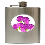 Purple flowers Hip Flask (6 oz)