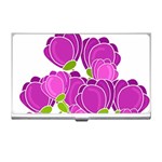Purple flowers Business Card Holders