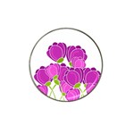 Purple flowers Hat Clip Ball Marker (4 pack)