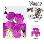 Purple flowers Playing Cards 54 Designs 