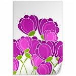 Purple flowers Canvas 24  x 36 