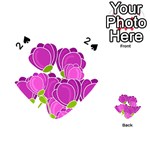 Purple flowers Playing Cards 54 (Heart) 
