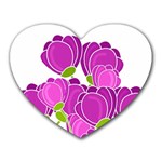 Purple flowers Heart Mousepads