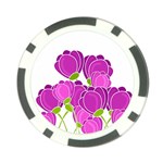 Purple flowers Poker Chip Card Guards