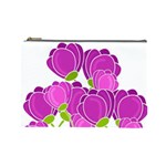 Purple flowers Cosmetic Bag (Large) 