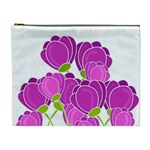 Purple flowers Cosmetic Bag (XL)