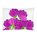 Purple flowers Pillow Case (Two Sides)