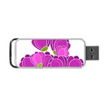 Purple flowers Portable USB Flash (One Side)