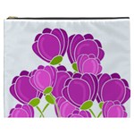 Purple flowers Cosmetic Bag (XXXL) 