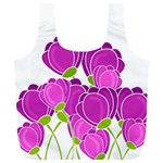 Purple flowers Full Print Recycle Bags (L) 