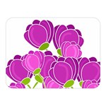 Purple flowers Double Sided Flano Blanket (Mini) 