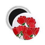 Red floral design 2.25  Magnets