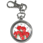 Red floral design Key Chain Watches