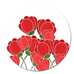 Red floral design 