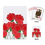 Red floral design Playing Card