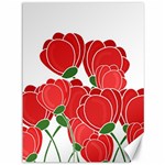 Red floral design Canvas 36  x 48  