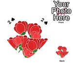 Red floral design Playing Cards 54 (Heart) 