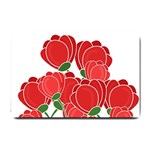 Red floral design Small Doormat 