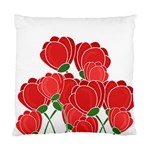 Red floral design Standard Cushion Case (One Side)