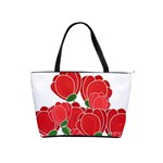 Red floral design Shoulder Handbags