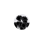 Black flowers 1  Mini Buttons