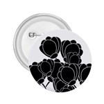 Black flowers 2.25  Buttons