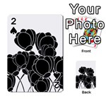 Black flowers Playing Cards 54 Designs 