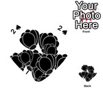Black flowers Playing Cards 54 (Heart) 