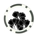 Black flowers Poker Chip Card Guards