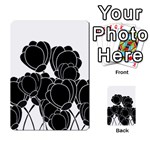 Black flowers Multi-purpose Cards (Rectangle) 