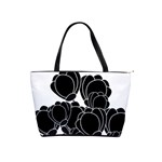Black flowers Shoulder Handbags